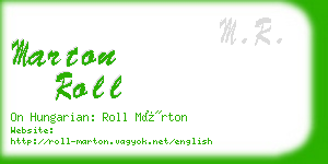 marton roll business card